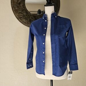 Chaps Boys Blue Button-Down Shirt